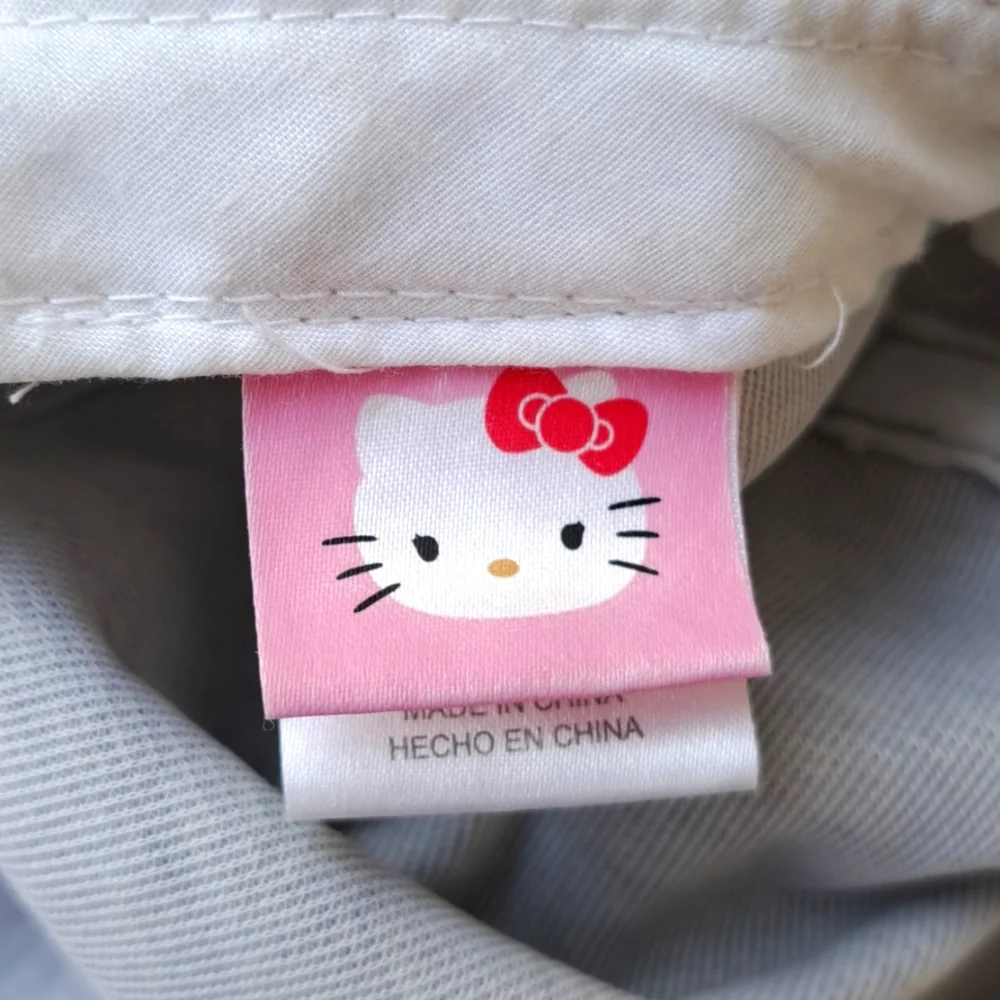Hello Kitty Girls Youth Cap Hat Gray Rainbow & Butterfly Sanrio One Size